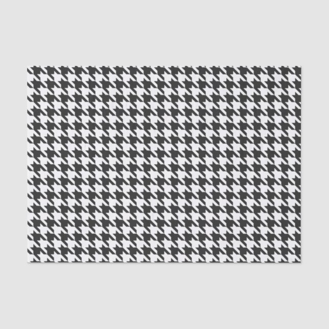 Papier Mousseline Motif noir et blanc de pied-de-poule (Recto)