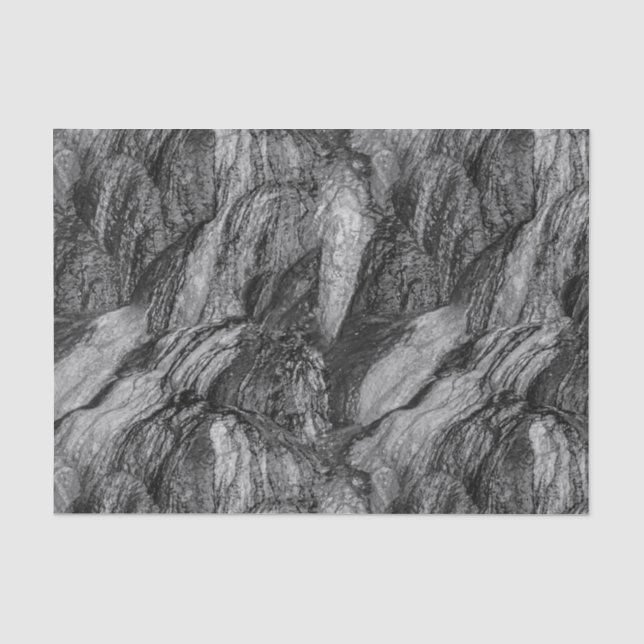 Papier Mousseline Motif noir et blanc pour la texture rocheuse (Recto)