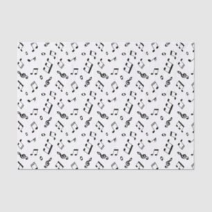 Papier Mousseline Motif Notes musicales