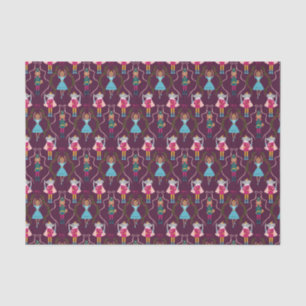 Papier Mousseline Motif Nutcracker Red Christmas