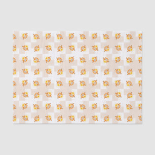 Papier Mousseline Motif orange d'illustration de hibou