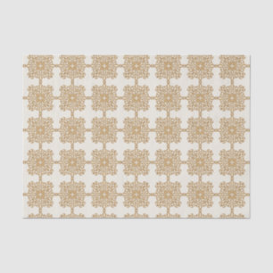 Papier Mousseline Motif ornemental baroque doré chic élégant 