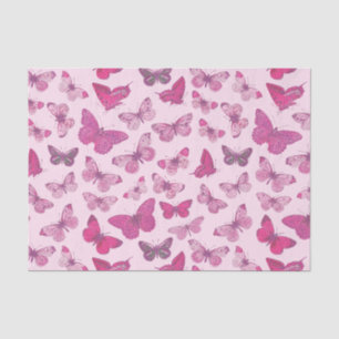 Papier Mousseline Motif papillon rose mignon