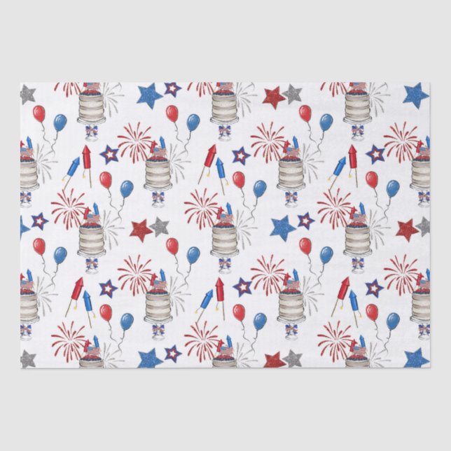 Papier Mousseline Motif patriotique (Recto)