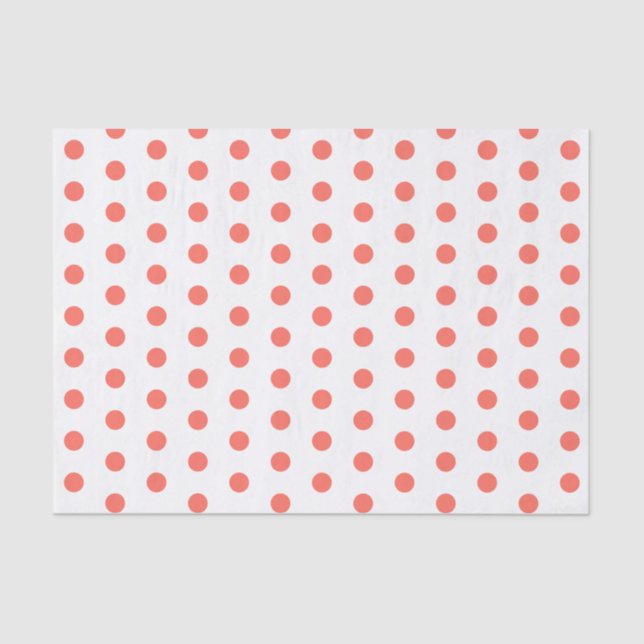 Papier Mousseline Motif Pois de corail (Recto)