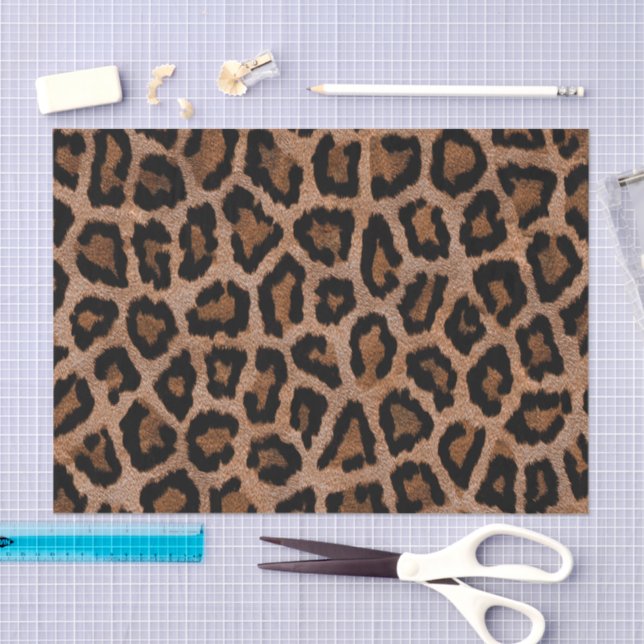 Papier Mousseline Motif Poster de animal branché Leopard Cheetah (Artisanat)
