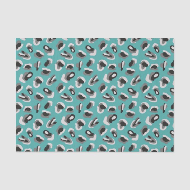 Papier Mousseline Motif poster de animal de Mint leopard (Recto)