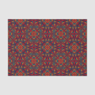 Papier Mousseline Motif pourpre bleu rouge de kaléidoscope