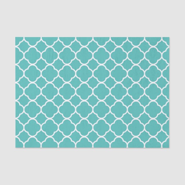 Papier Mousseline Motif Quatrefoil (Recto)