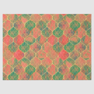 Papier Mousseline Motif Quatrefoil couleur aquarelle