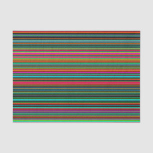 Papier Mousseline Motif rayé multicolore de couleur magnifique