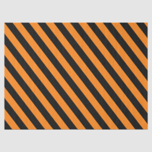 Papier Mousseline Motif rayé orange et noir d'Halloween