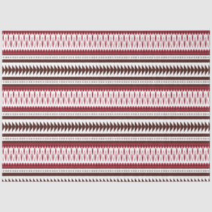 Papier Mousseline motif rayé rouge et blanc