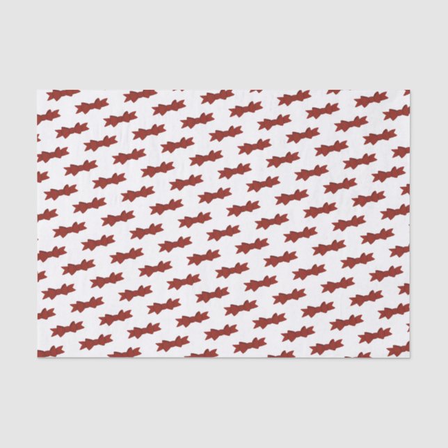 Papier Mousseline Motif Red Bow (Recto)
