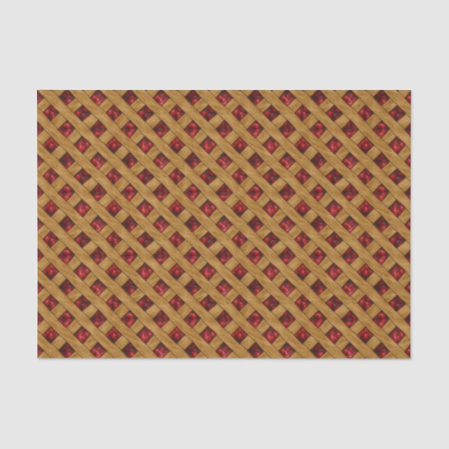 Papier Mousseline Motif Red Cherry Pie pour boulangers (Recto)