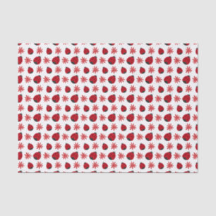 Papier Mousseline Motif Red Daisy Ladybug