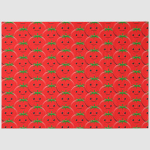 Papier Mousseline Motif Red Tomato
