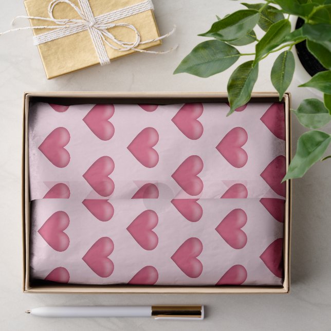 Papier Mousseline Motif rose de la Saint-Valentin (Cadeau)