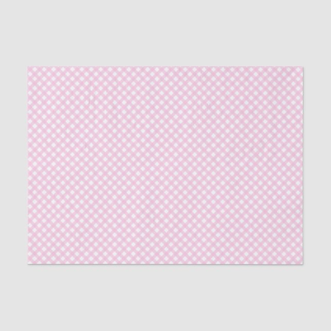 Papier Mousseline Motif rose En vichy (Recto)