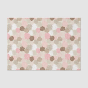 Papier Mousseline Motif rose et Brown de maman