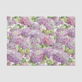 Papier Mousseline Motif rose floral de lavande d'hortensia