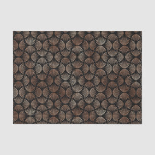 Papier Mousseline Motif rose Gold et Black Art Déco