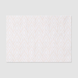 Papier Mousseline Motif rose Gold et White Art Déco