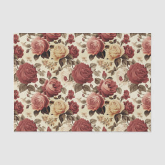 Papier Mousseline Motif Rose vintage du Victoria