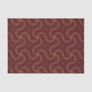 Papier Mousseline Motif rouge luxueux à rayures ondulées