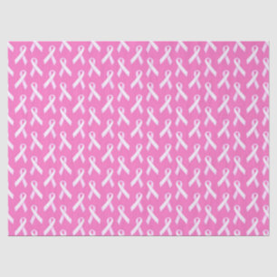 Papier Mousseline Motif Ruban Rose – Sensibilisation au cancer du se