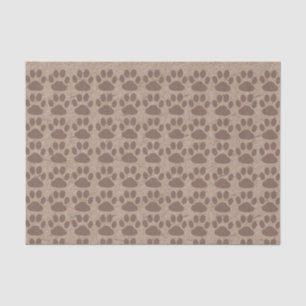 Papier Mousseline Motif Rustic Paws