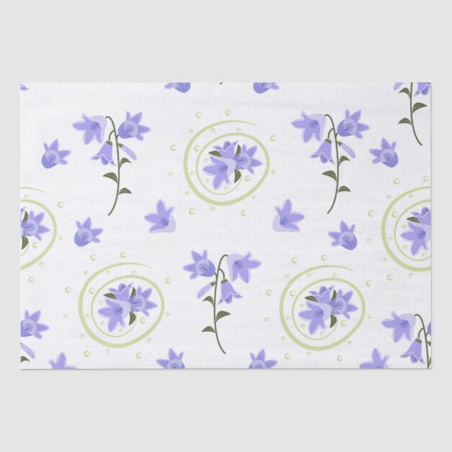 Papier Mousseline Motif sans couture Bellflower (Recto)