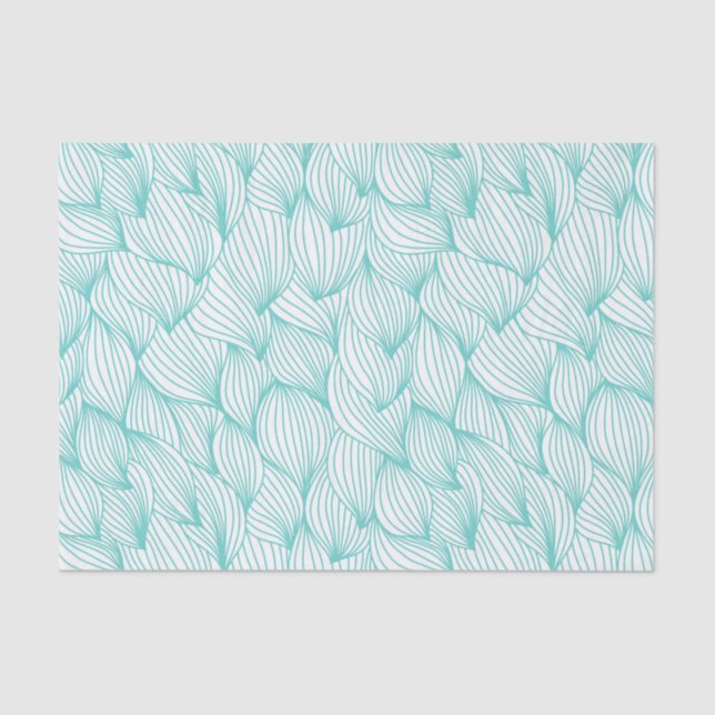 Papier Mousseline Motif sans marin Swirl Wave Sky Blue (Recto)