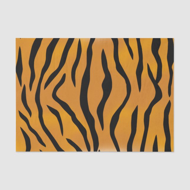 Papier Mousseline Motif sauvage de rayures de tigre (Recto)