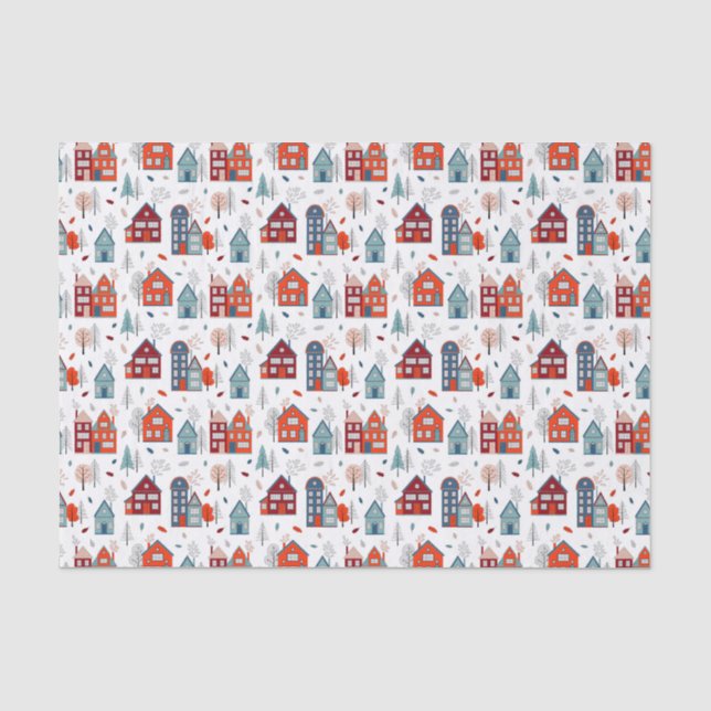 Papier Mousseline Motif scandinave d'art populaire de Chambre (Recto)