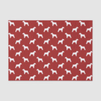 Motif Silhouettes de Schnauzer Rouge