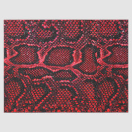 Papier Mousseline motif simple en peau de serpent rouge