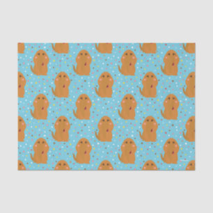 Papier Mousseline Motif Snuffleupagus Blue Stars & Dots
