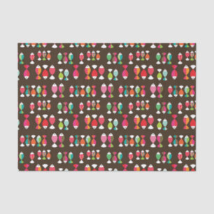 Papier Mousseline Motif sous-marin 2 de rétros poissons abstraits