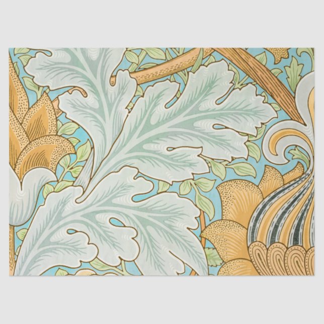 Papier Mousseline Motif St James (par William Morris) (Recto)