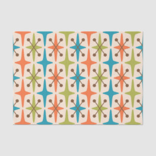 Papier Mousseline Motif Starburst moderne du milieu du siècle