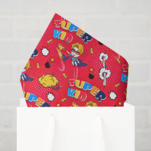 Papier Mousseline motif super-héros carrelé