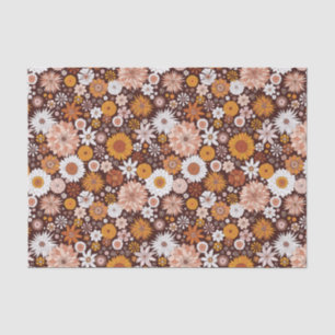 Papier Mousseline Motif super Retro Flower Garden