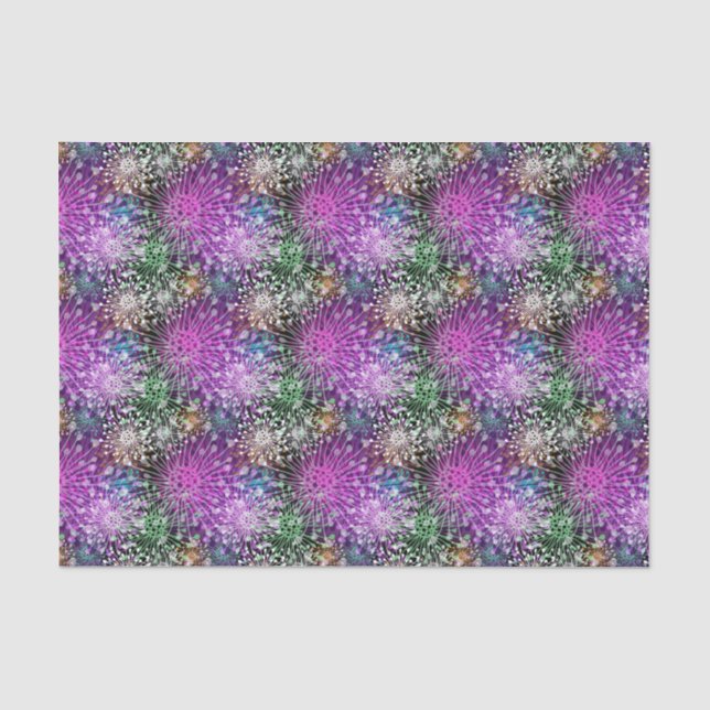 Papier Mousseline Motif tacheté vif (Recto)