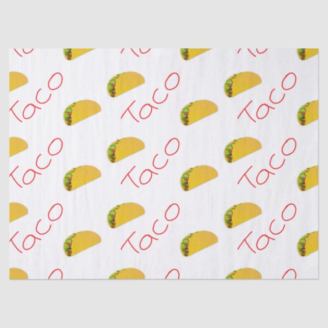 Papier Mousseline motif Taco le (Recto)