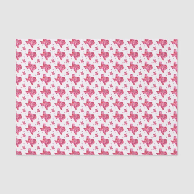 Papier Mousseline Motif Texas Kisses (Recto)