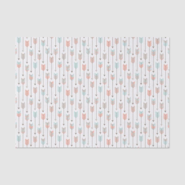 Papier Mousseline Motif tribal de flèches (Recto)