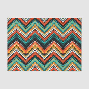 Papier Mousseline Motif tribal indigène ethnique audacieux