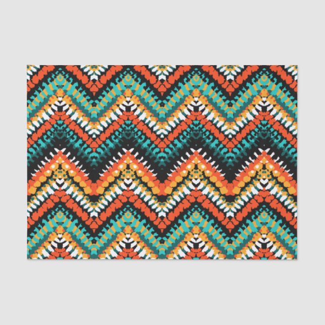 Papier Mousseline Motif tribal indigène ethnique audacieux (Recto)