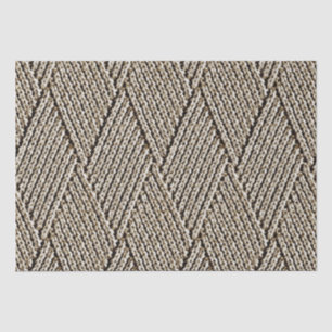 Papier Mousseline Motif tricot diamant factice au chocolat au lait